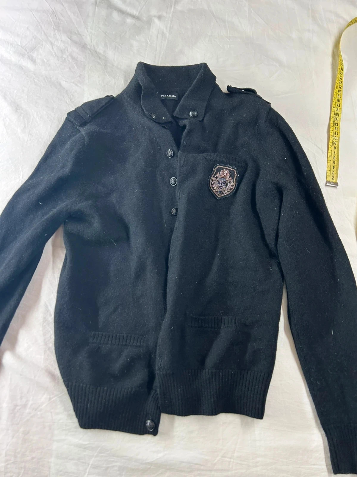 Jersey blazer cardigan negro The Kooples estilo vintage retro y2k – photo 2